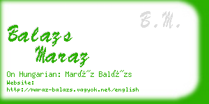 balazs maraz business card